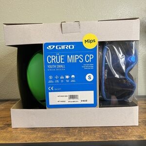 Giro Crue MIPS Kids Ski/Snowboard Helmet & Goggles Combo Matte Green Youth Small